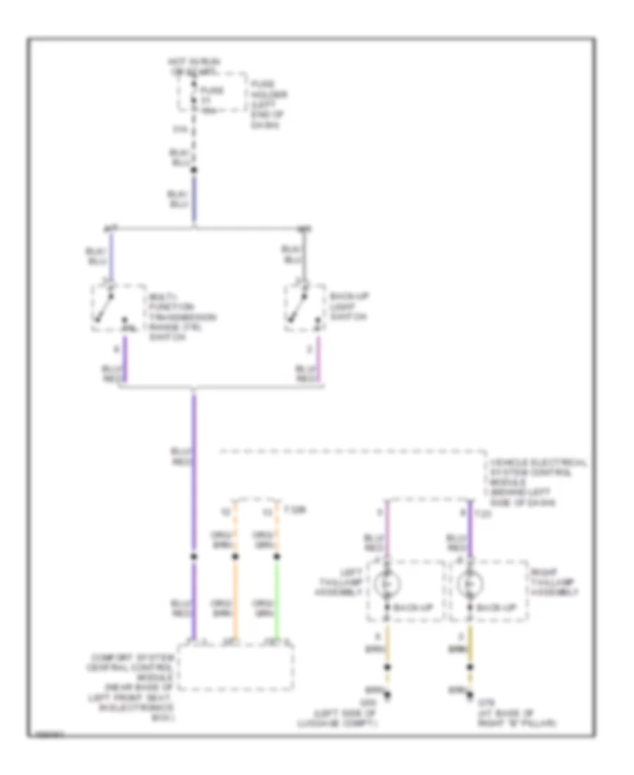 Backup Lamps Wiring Diagram Avant High Line for Audi A4 Avant Quattro 2004