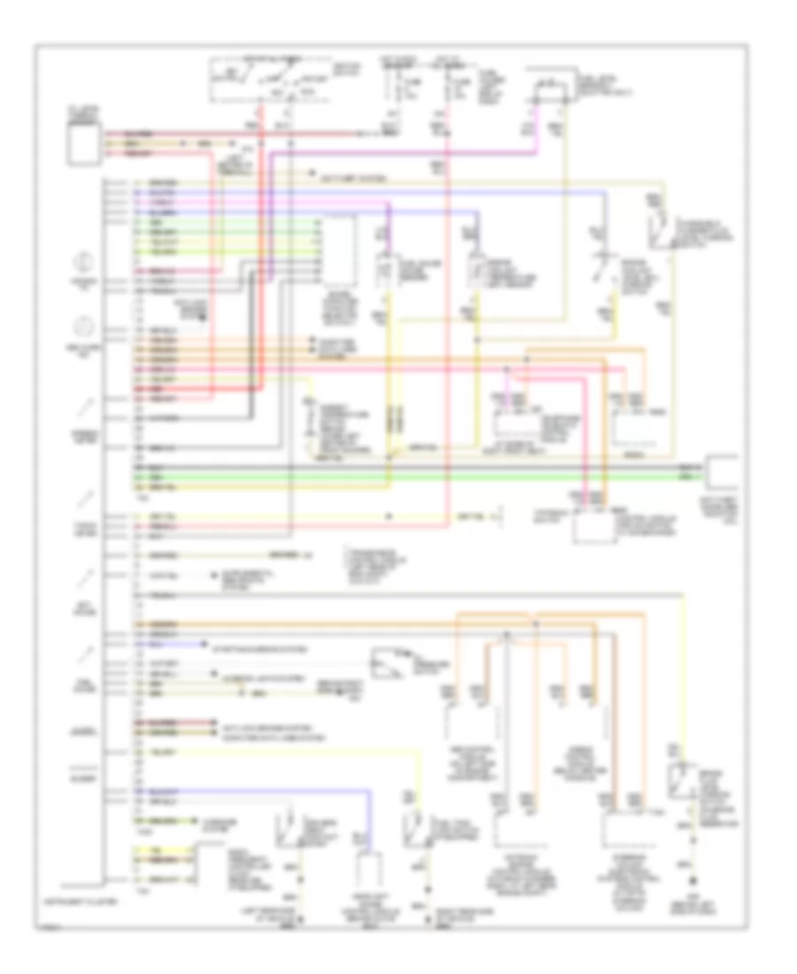 Instrument Cluster Wiring Diagram with Convertible for Audi A4 Avant Quattro 2004