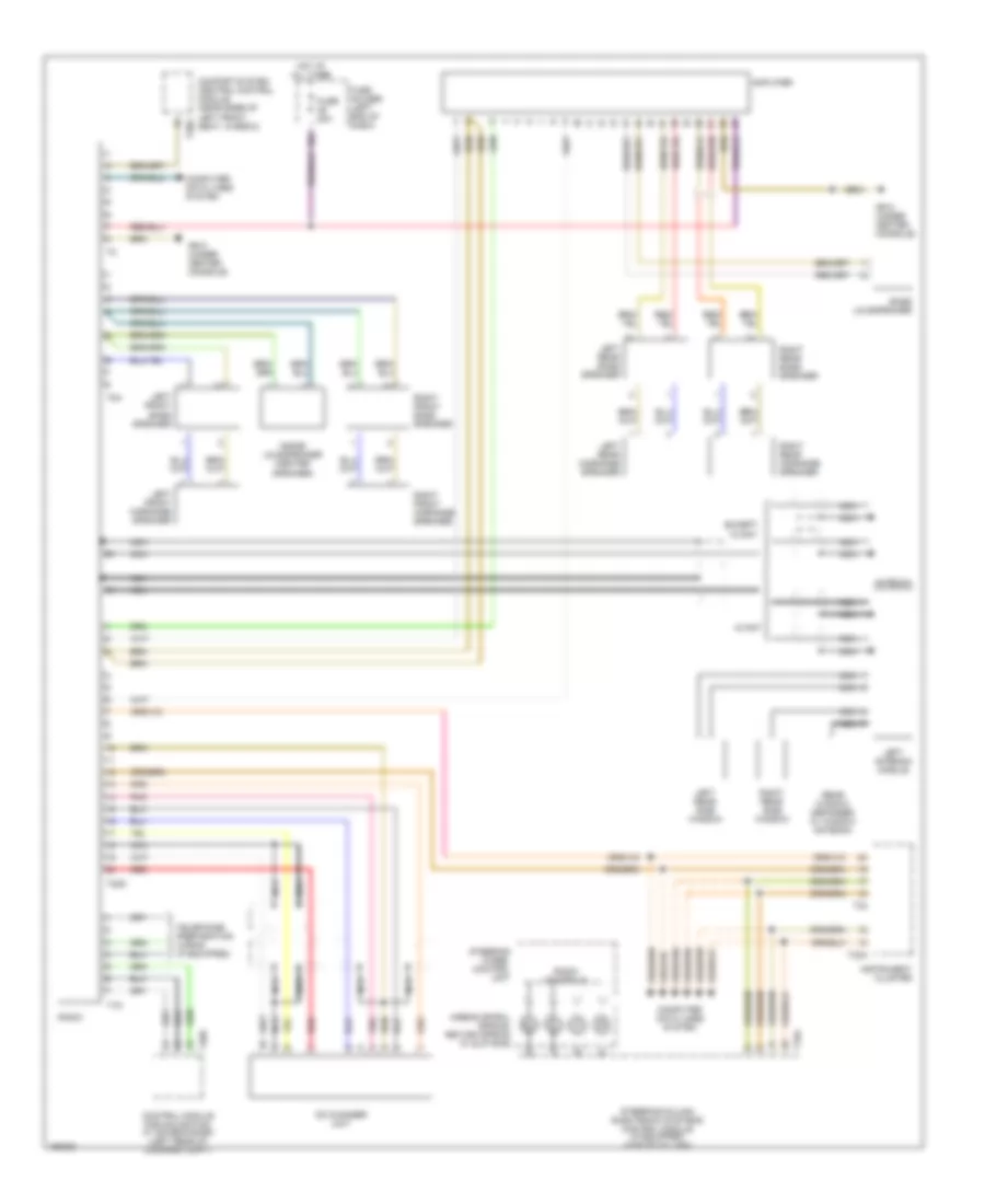 Radio Wiring Diagram, without Convertible, with Amplifier for Audi A4 Avant Quattro 2004