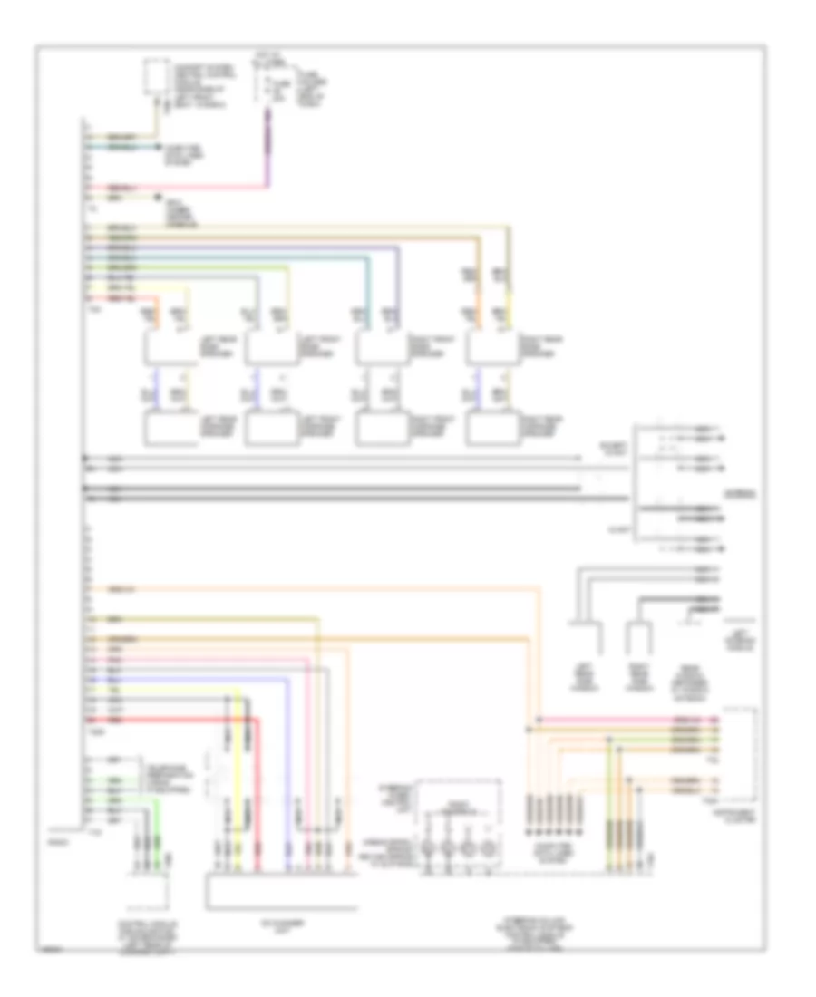 Radio Wiring Diagram, without Convertible, without Amplifier for Audi A4 Avant Quattro 2004