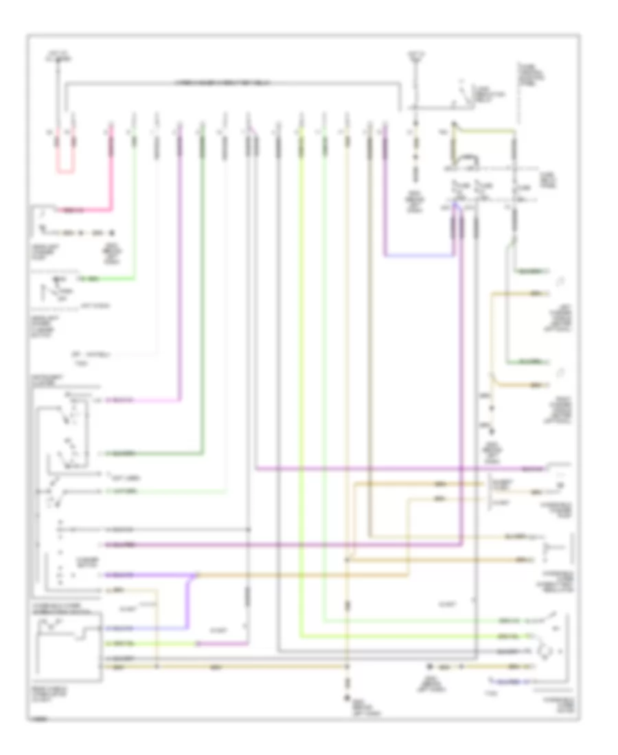 Электросхема стеклоочистителя, дворников и омывателя для Audi A4 Quattro 1998