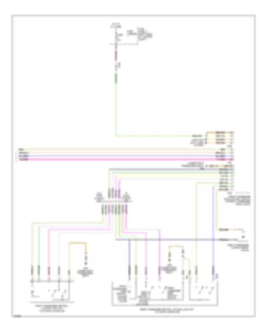 Power Door Locks Wiring Diagram (6 of 6) for Audi A6 Premium 2013