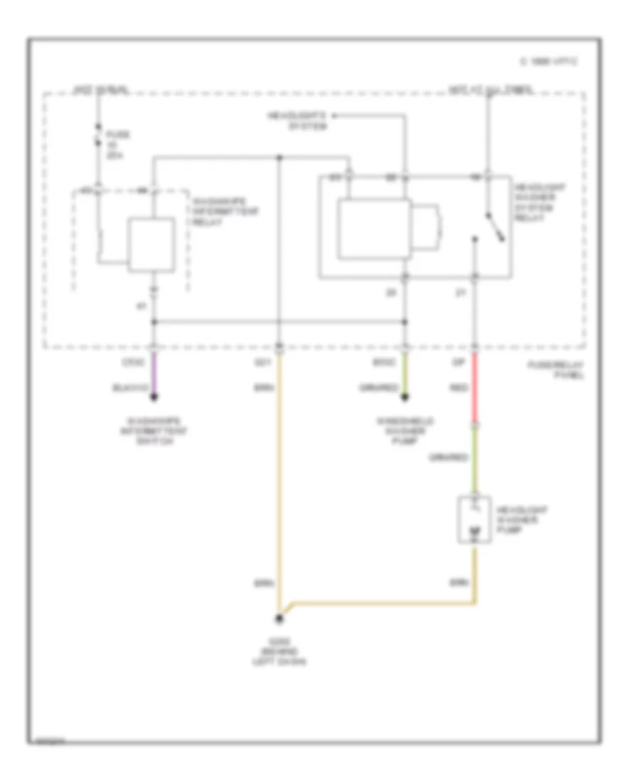 схема шайбы фары для Audi 90 Quattro 1991
