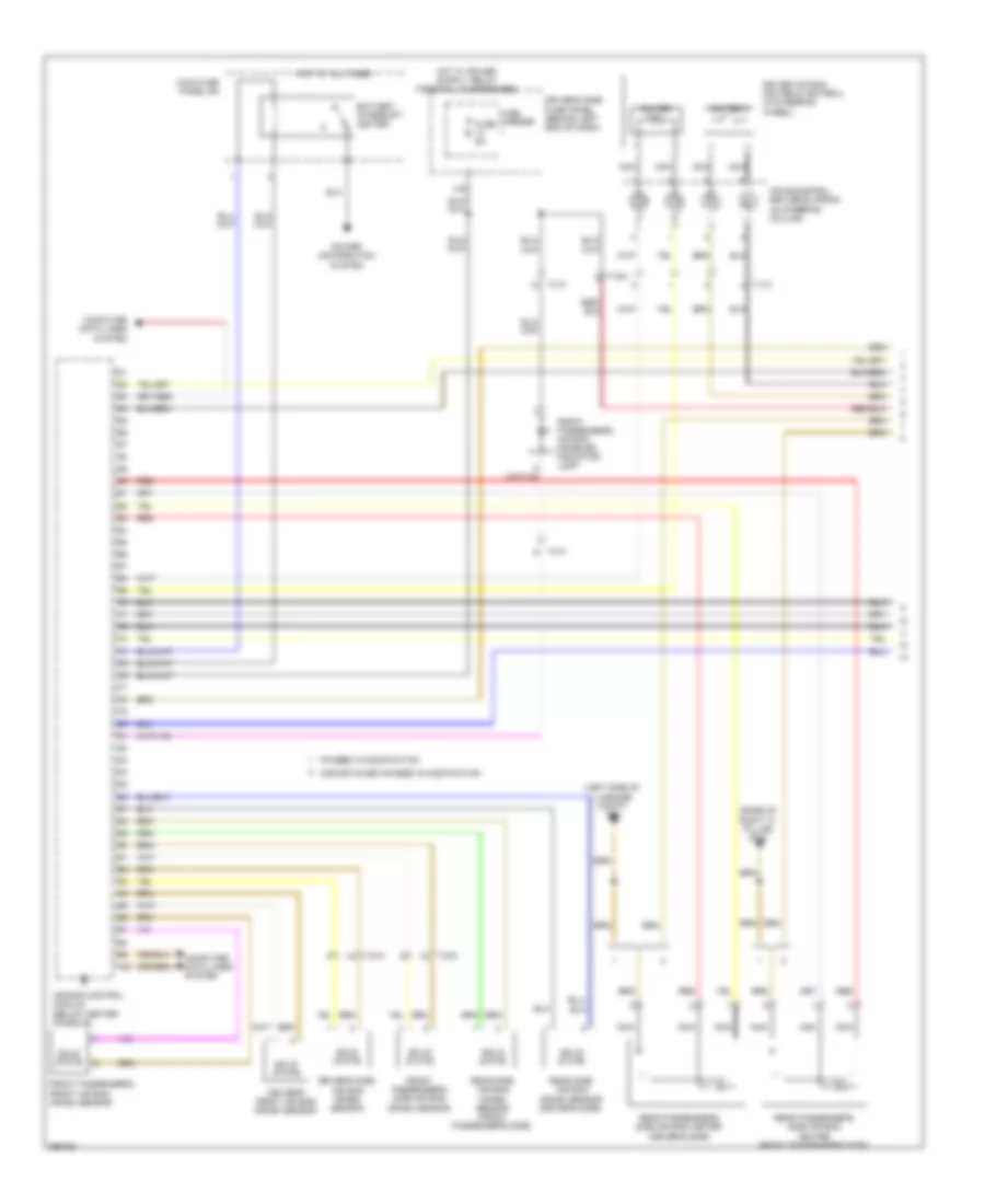 Supplemental Restraints Wiring Diagram 1 of 3 for Audi A4 2 0T 2011