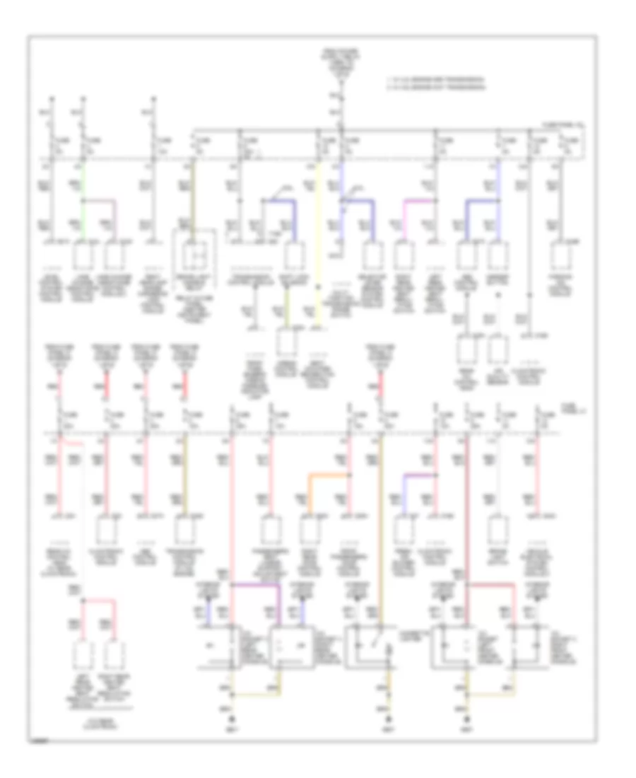 Power Distribution Wiring Diagram (3 of 5) for Audi Q7 3.6 2008