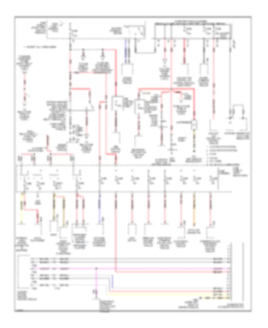 Power Distribution Wiring Diagram, Except Hybrid (2 of 8) for Audi Q5 Premium Plus 2014