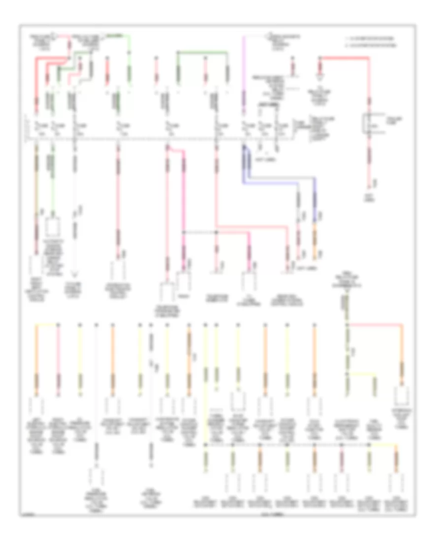 Power Distribution Wiring Diagram, Except Hybrid (7 of 8) for Audi Q5 Premium Plus 2014