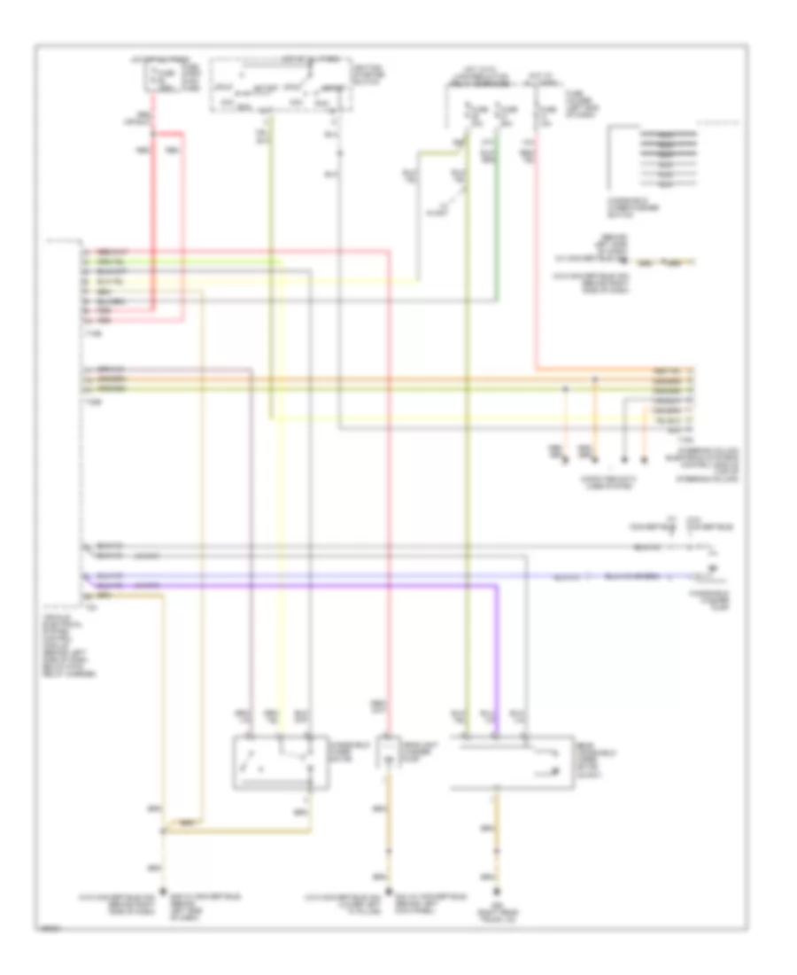 Электросхема стеклоочистителя, дворников и омывателя для Audi A4 Quattro 2004