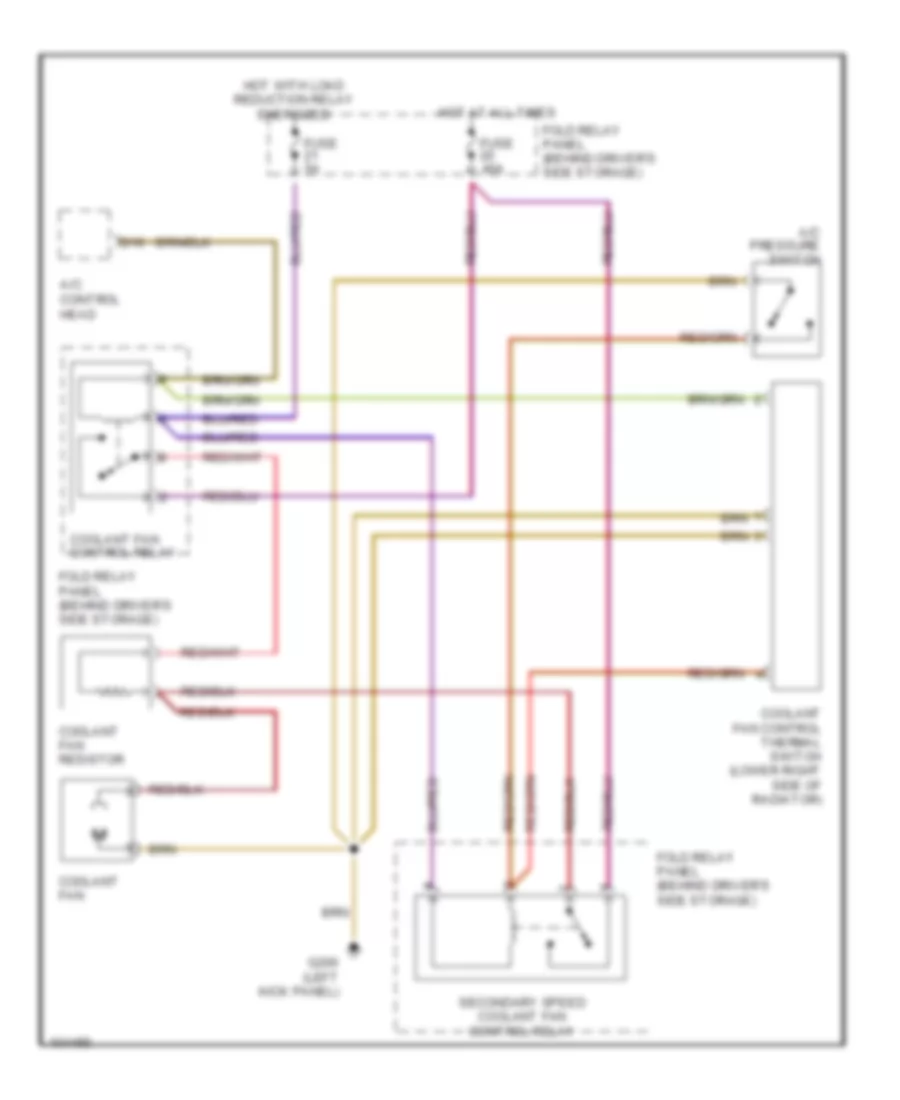 Cooling Fan Wiring Diagram for Audi A6 1998