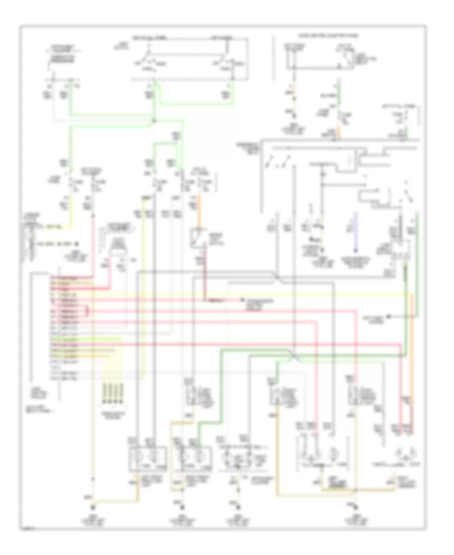 Exterior Lamps Wiring Diagram, with DRL  Chassis Number Up To 5000 for Audi A6 1998