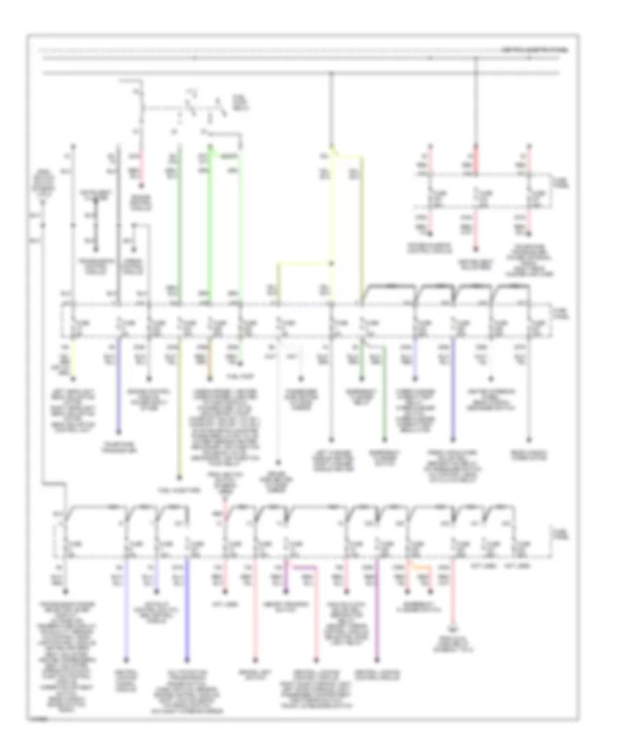 Power Distribution Wiring Diagram (2 of 3) for Audi A6 1998