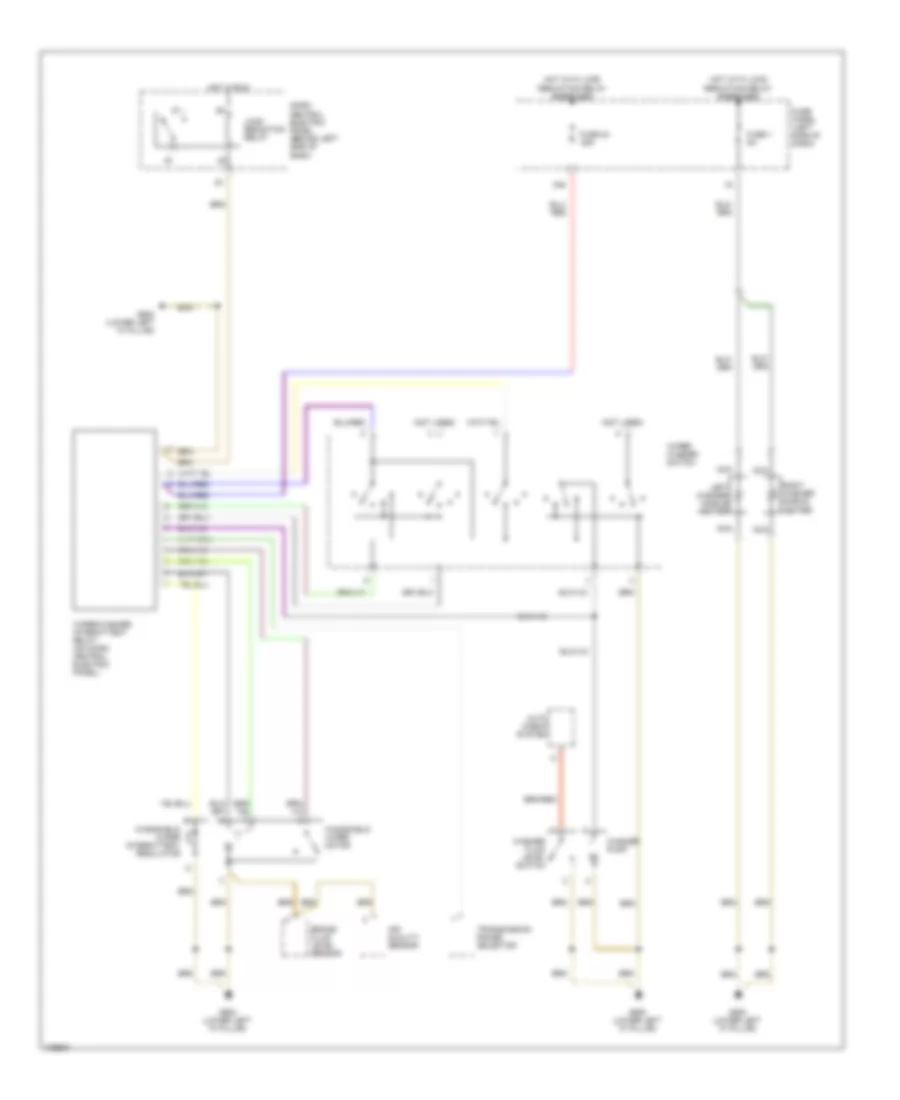 Электросхема стеклоочистителя, дворников и омывателя для Audi A6 1998