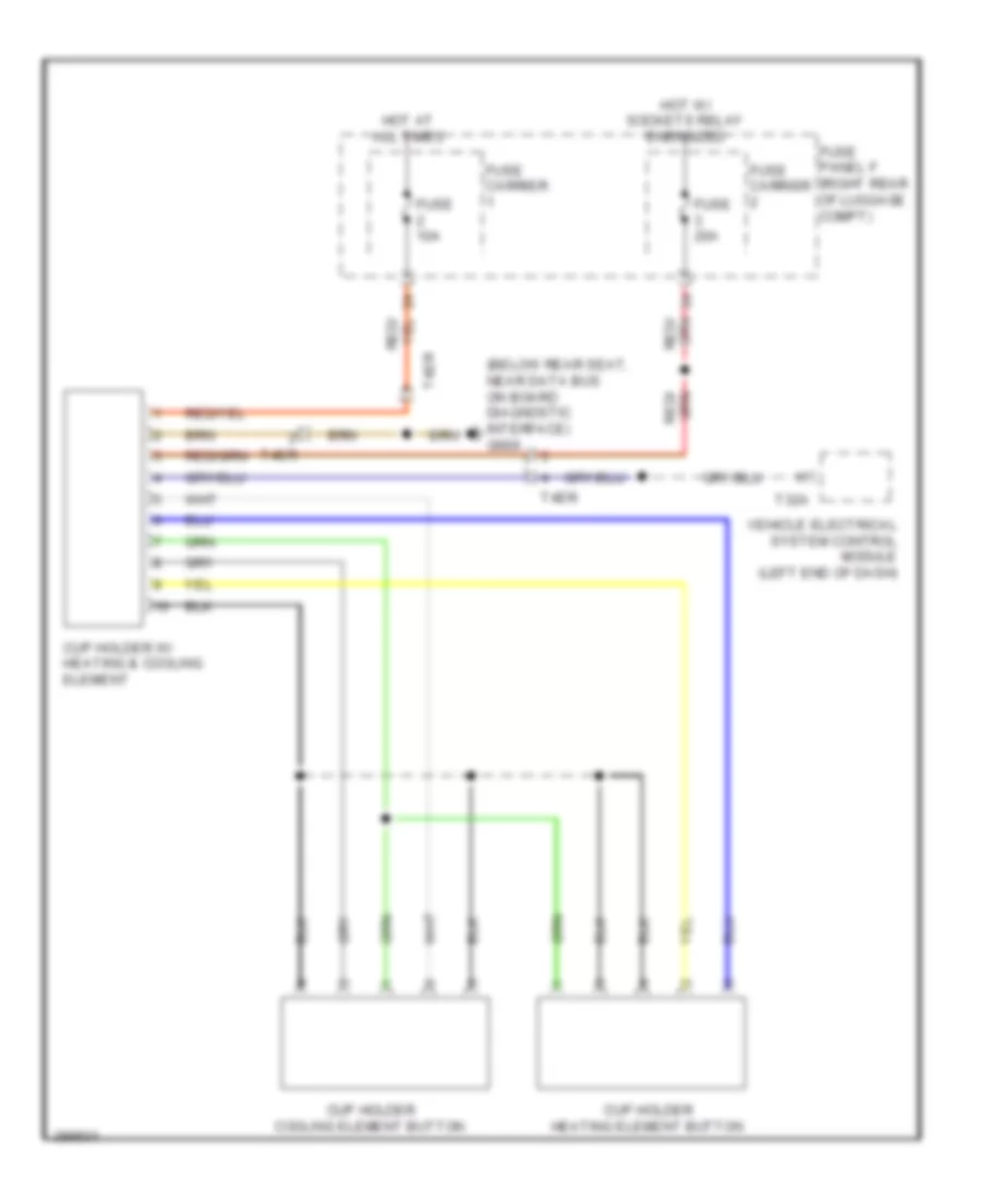 Heated And Cooled Cup Holder Wiring Diagram for Audi A6 Premium Plus 2013