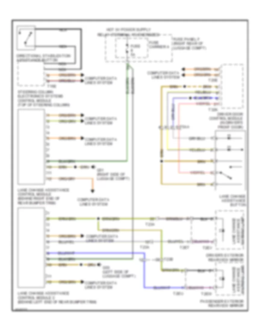 Lane Change Assistance Wiring Diagram for Audi A6 Premium Plus 2013