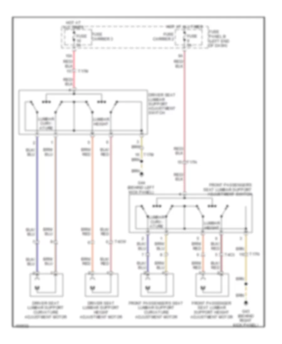 Lumbar Wiring Diagram for Audi A6 Premium Plus 2013