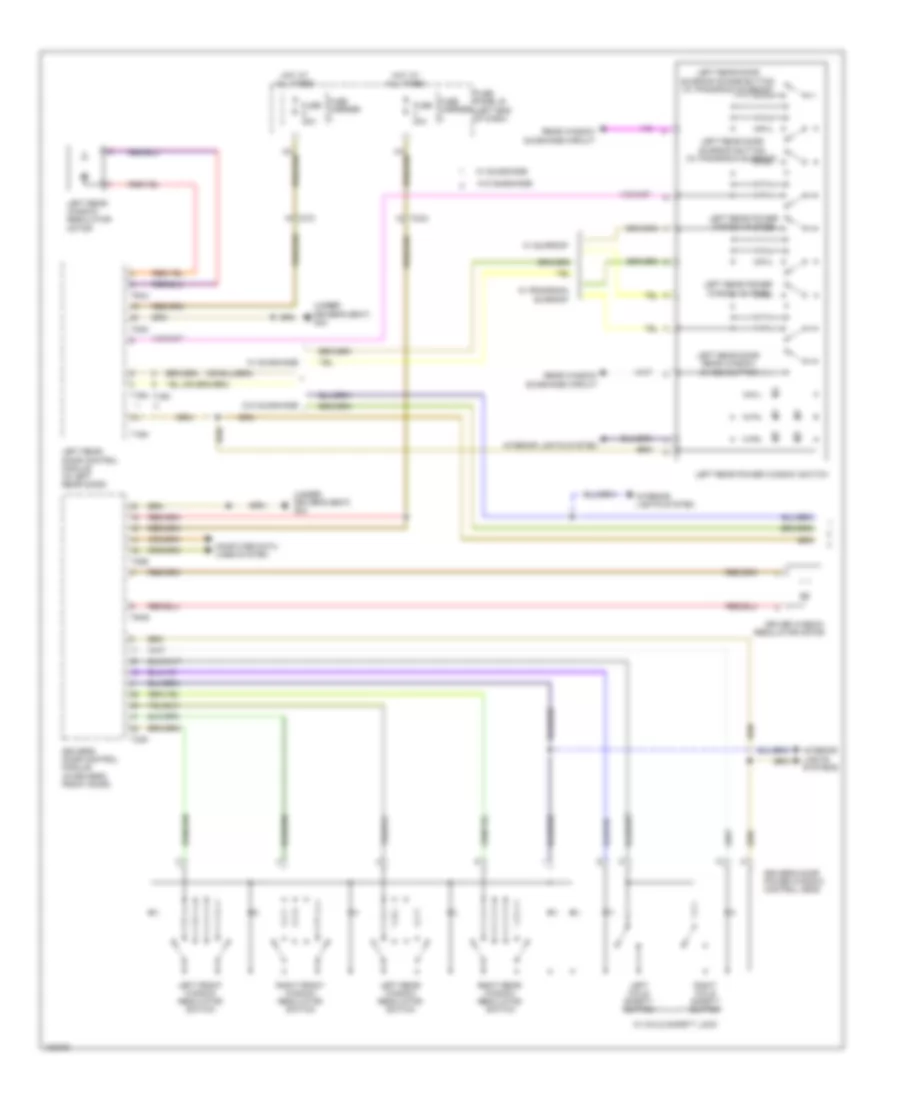 Power Windows Wiring Diagram 1 of 2 for Audi A6 Premium Plus 2013