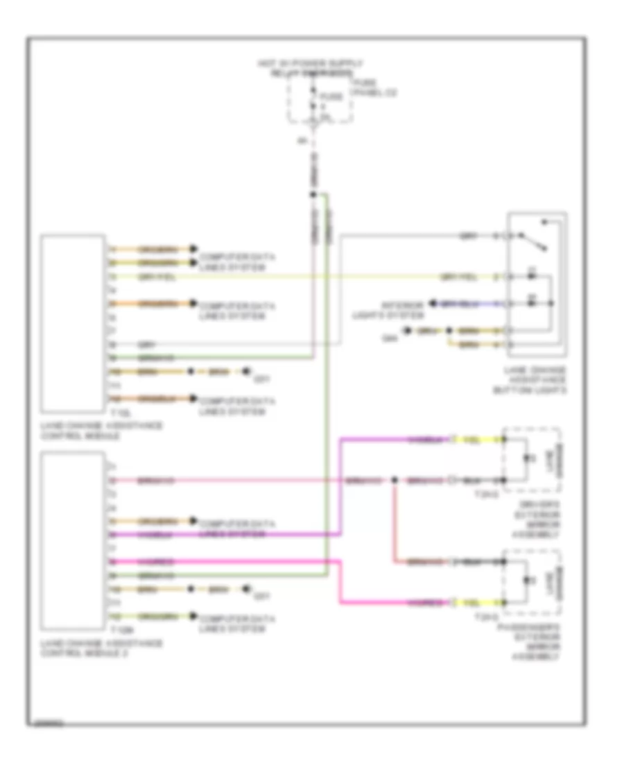 Lane Change Assistance Wiring Diagram for Audi Q7 4 2 2008