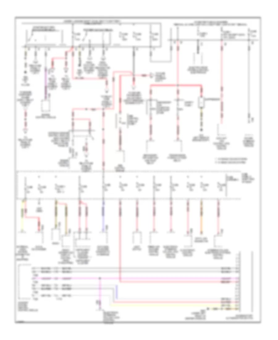 Power Distribution Wiring Diagram, Hybrid (2 of 7) for Audi Q5 Prestige 2014