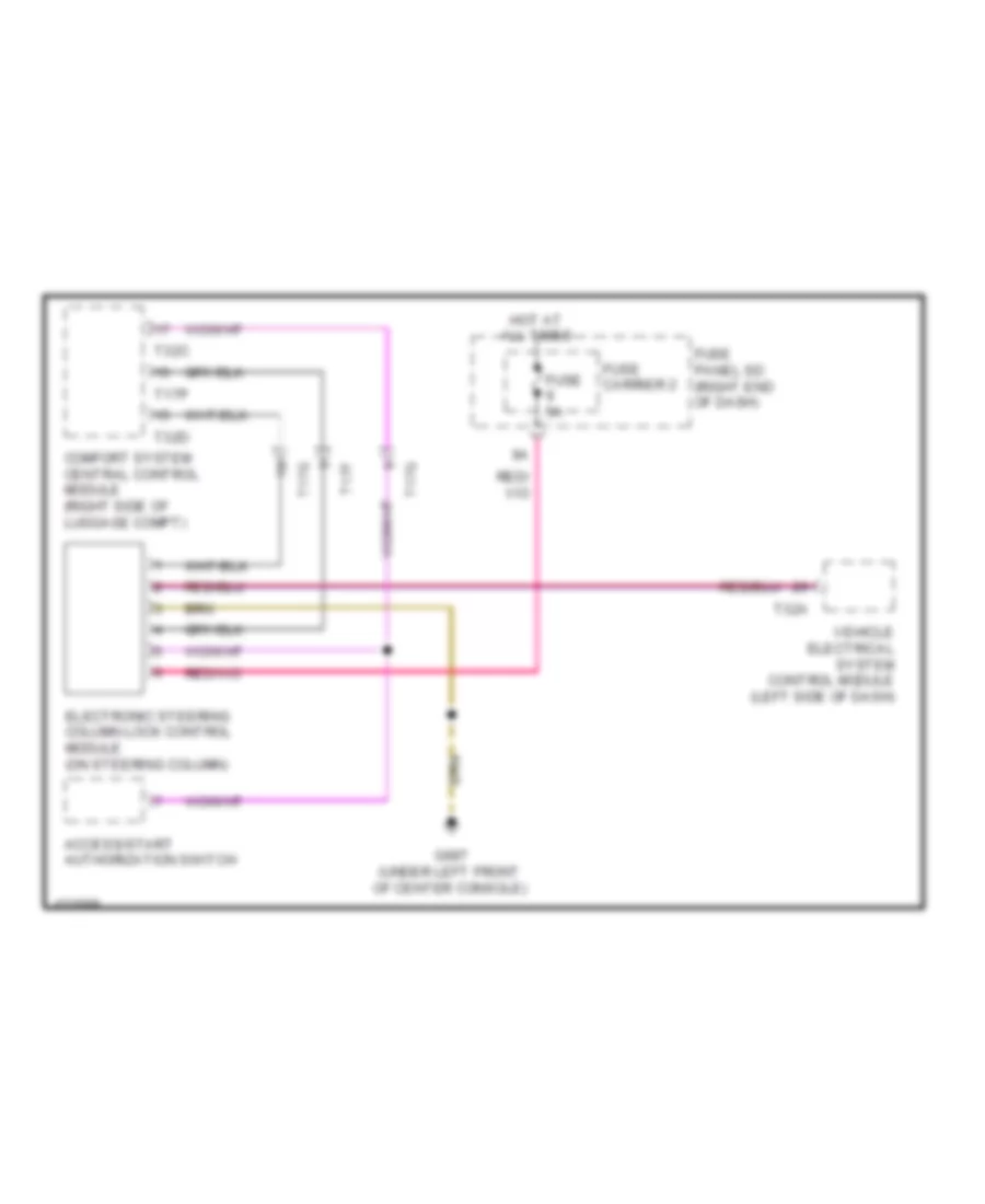 Steering Column Wiring Diagram for Audi Q5 TDI Premium Plus 2014