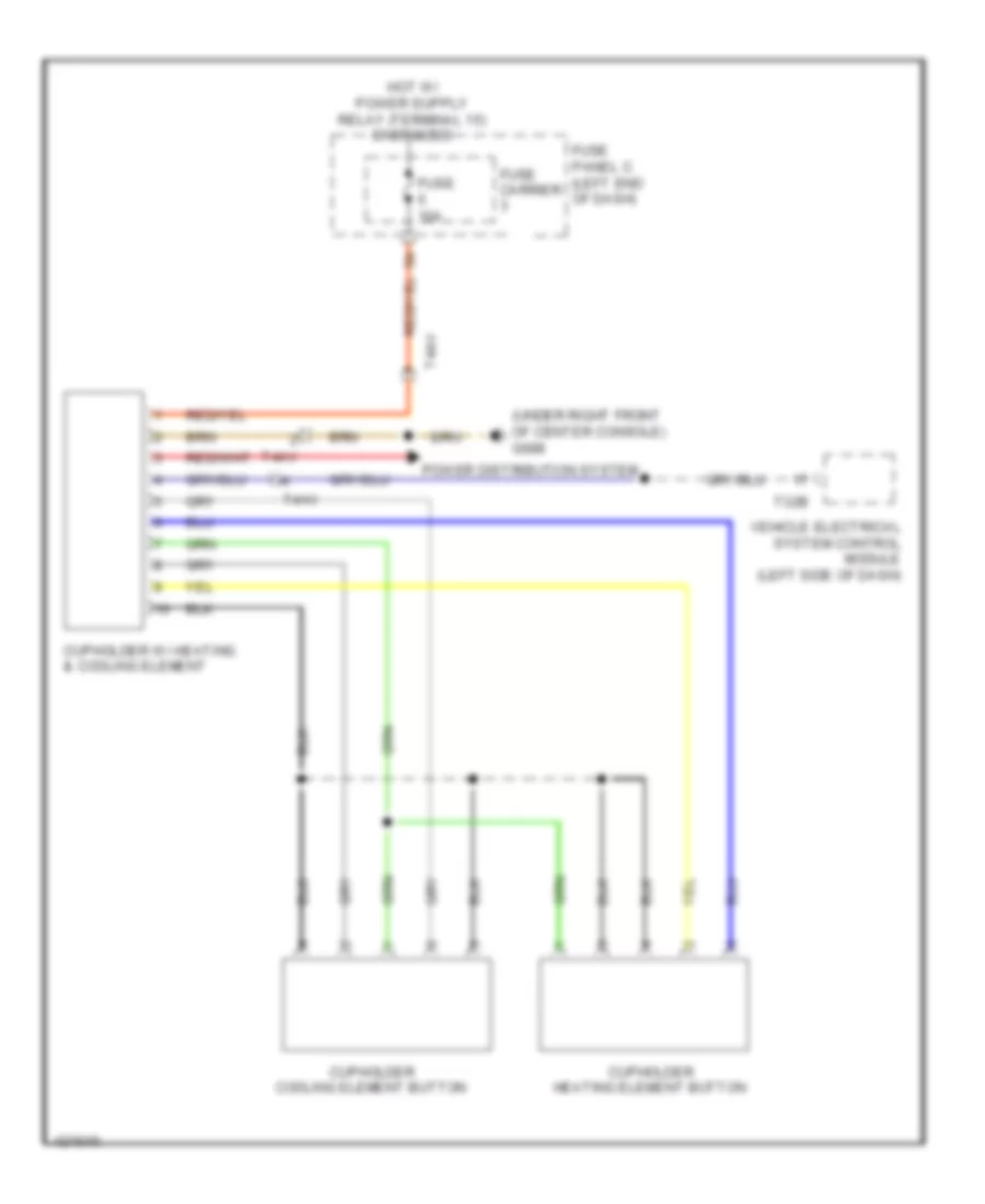 Heated And Cooled Cup Holder Wiring Diagram for Audi Q5 TDI Premium Plus 2014