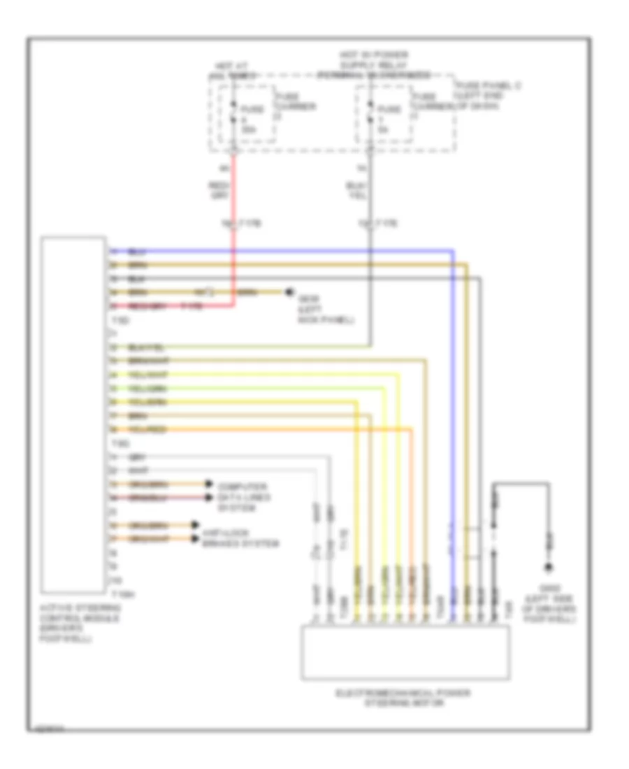 Active Steering Control Module Wiring Diagram for Audi Q5 TDI Premium Plus 2014