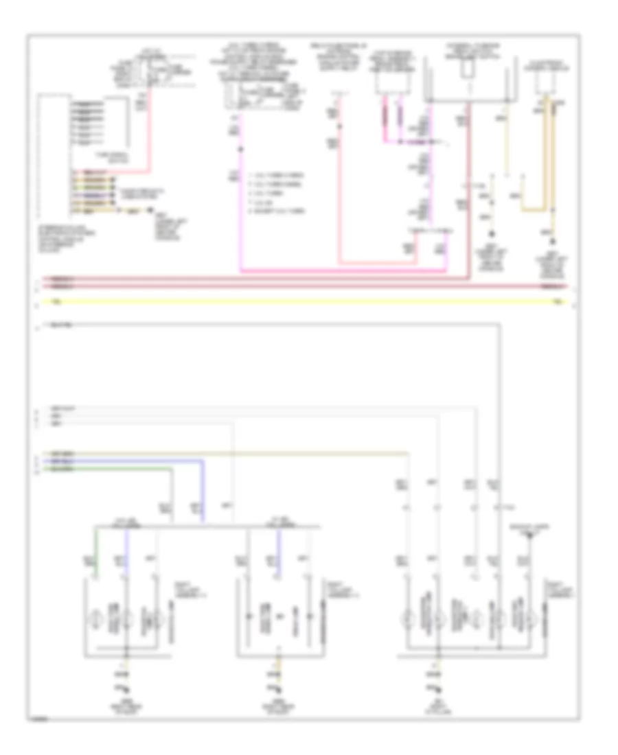 Exterior Lamps Wiring Diagram (2 of 4) for Audi Q5 TDI Premium Plus 2014