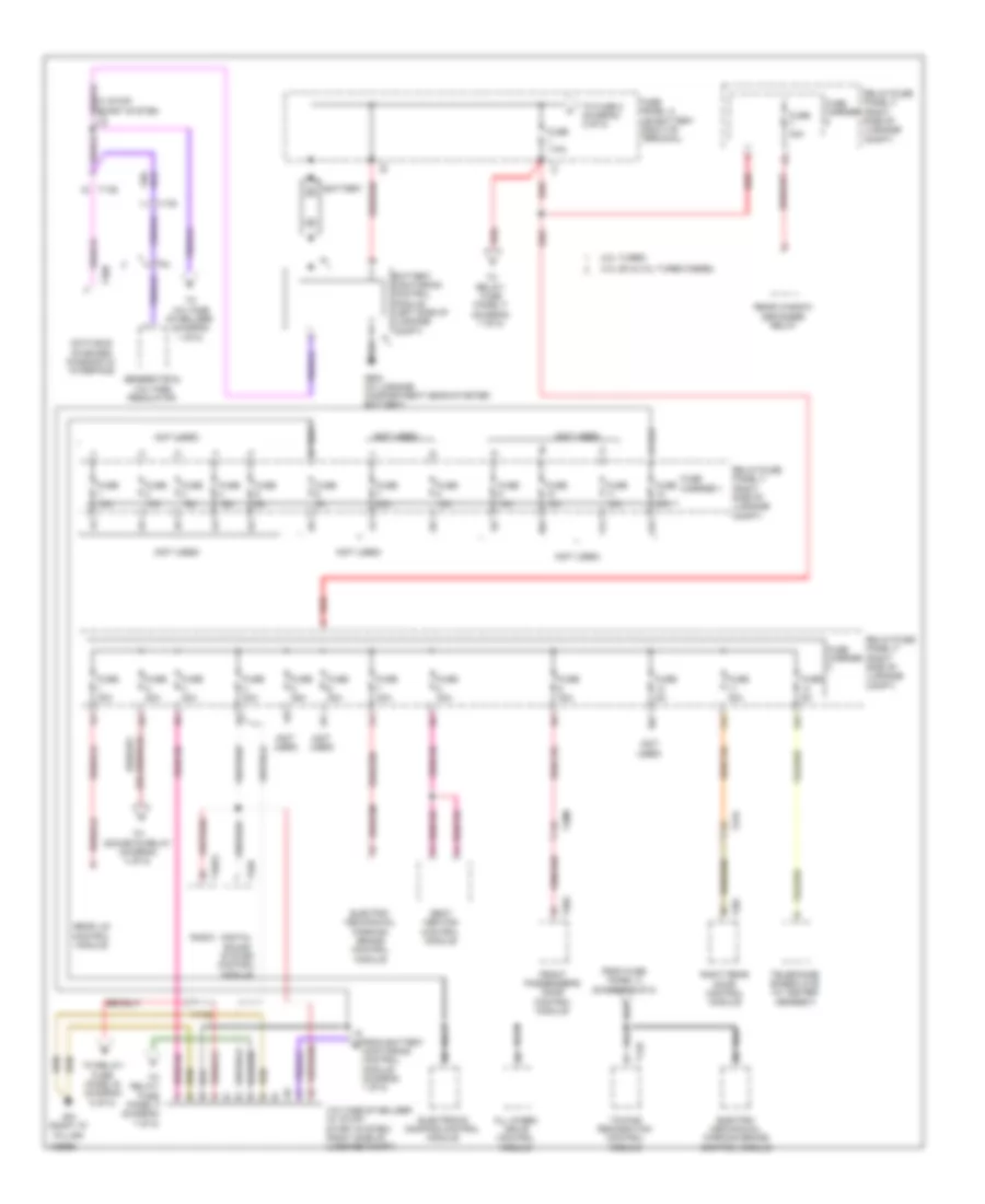 Power Distribution Wiring Diagram Except Hybrid 1 of 8 for Audi Q5 TDI Premium Plus 2014