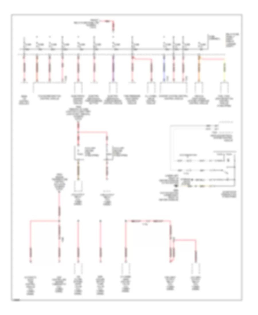 Power Distribution Wiring Diagram, Except Hybrid (3 of 8) for Audi Q5 TDI Premium Plus 2014