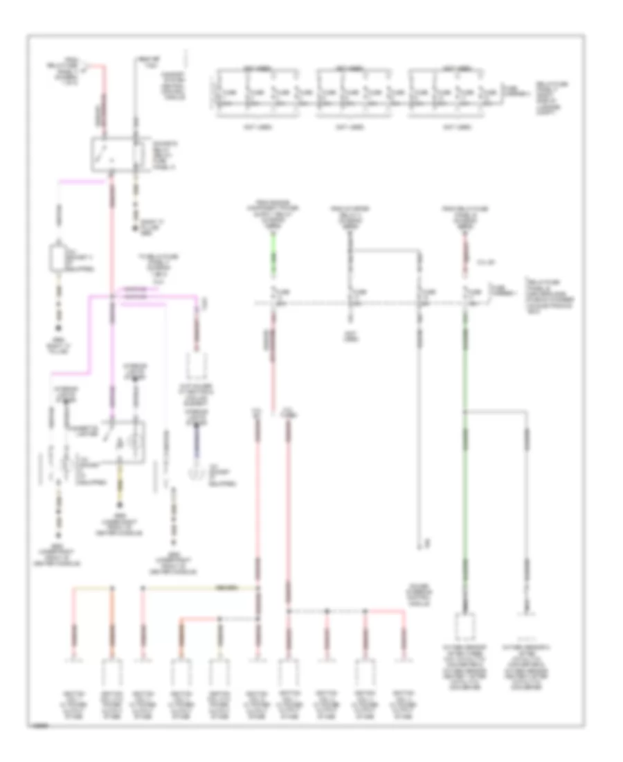 Power Distribution Wiring Diagram, Except Hybrid (4 of 8) for Audi Q5 TDI Premium Plus 2014