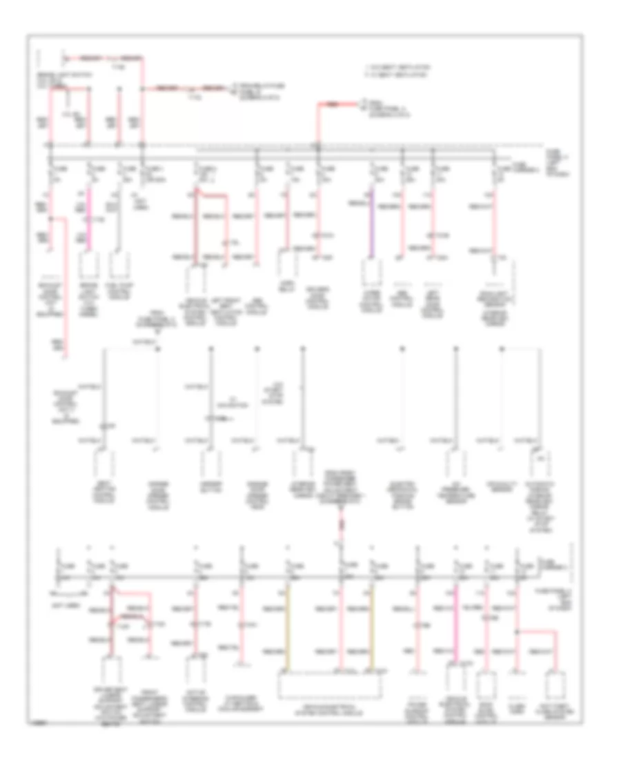 Power Distribution Wiring Diagram, Except Hybrid (6 of 8) for Audi Q5 TDI Premium Plus 2014