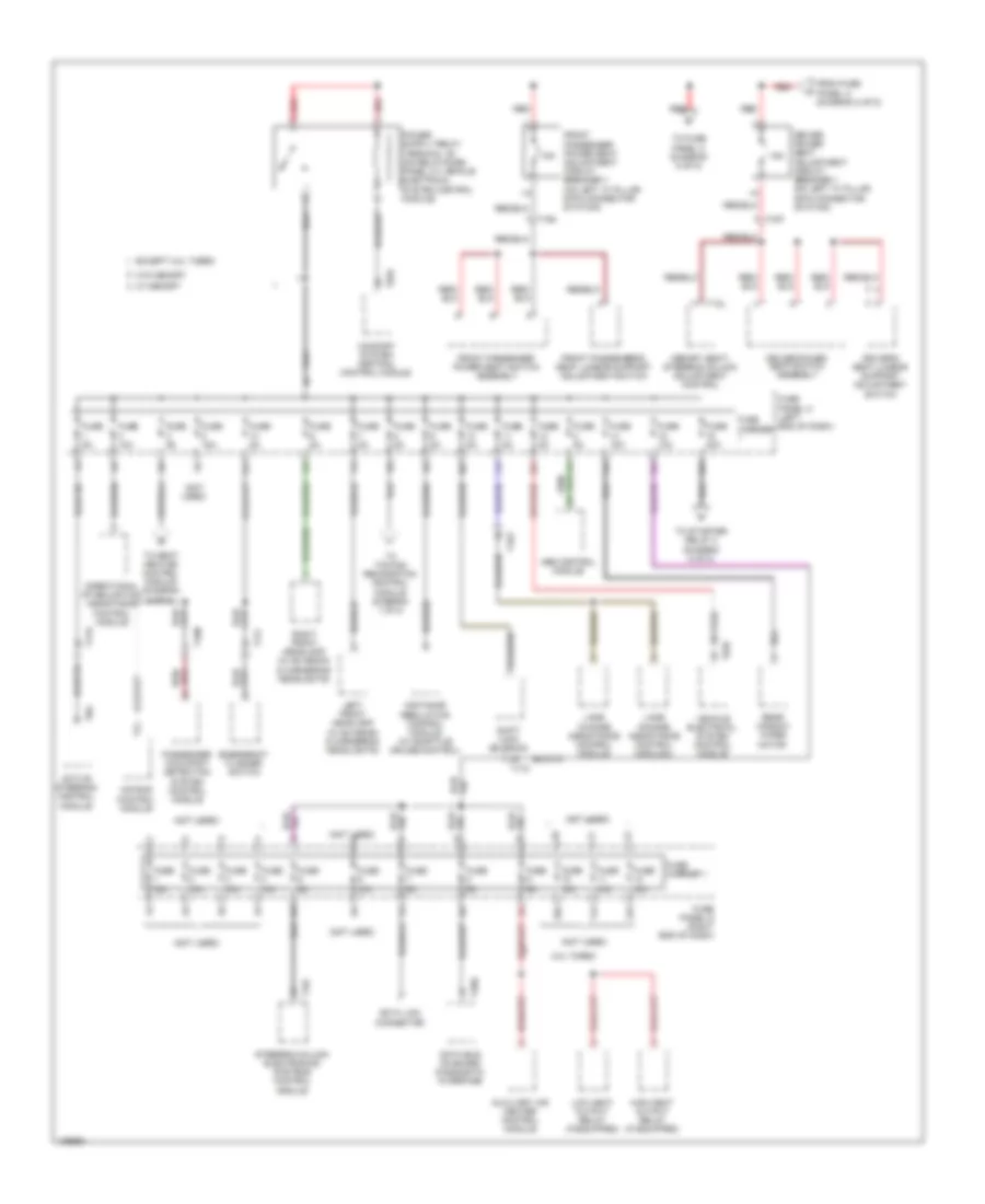 Power Distribution Wiring Diagram, Except Hybrid (8 of 8) for Audi Q5 TDI Premium Plus 2014