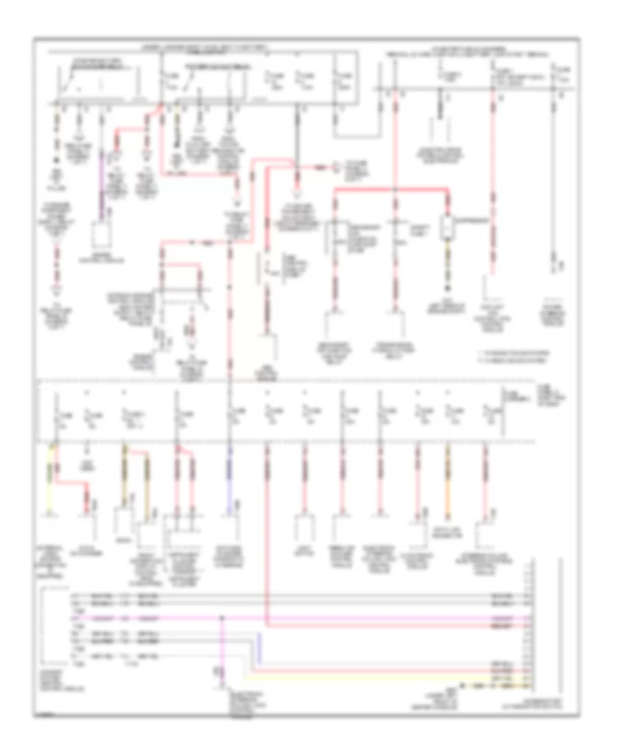 Power Distribution Wiring Diagram, Hybrid (2 of 7) for Audi Q5 TDI Premium Plus 2014