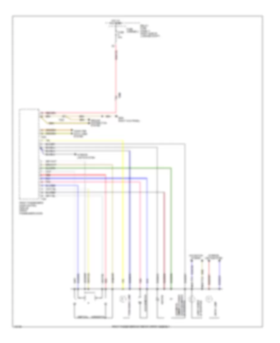 Power Mirrors Wiring Diagram (2 of 2) for Audi Q5 TDI Premium Plus 2014