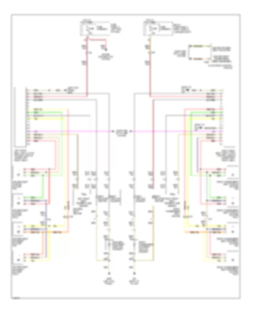 Front Heated Seats Wiring Diagram, without Memory with Ventilation for Audi Q5 TDI Premium Plus 2014