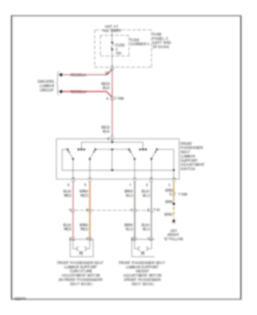 Passengers Lumbar Wiring Diagram for Audi Q5 TDI Premium Plus 2014