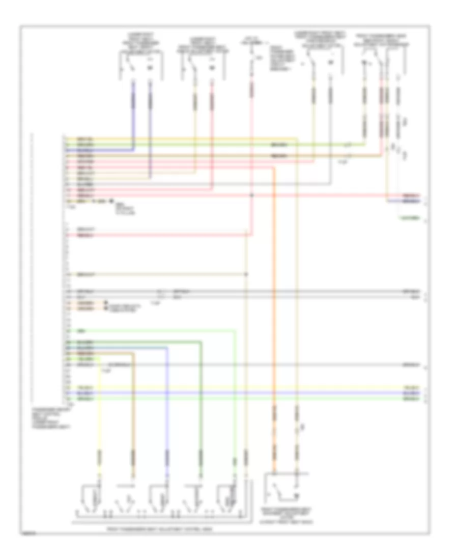 Passengers Memory Seat Wiring Diagram (1 of 2) for Audi A5 2.0T 2011