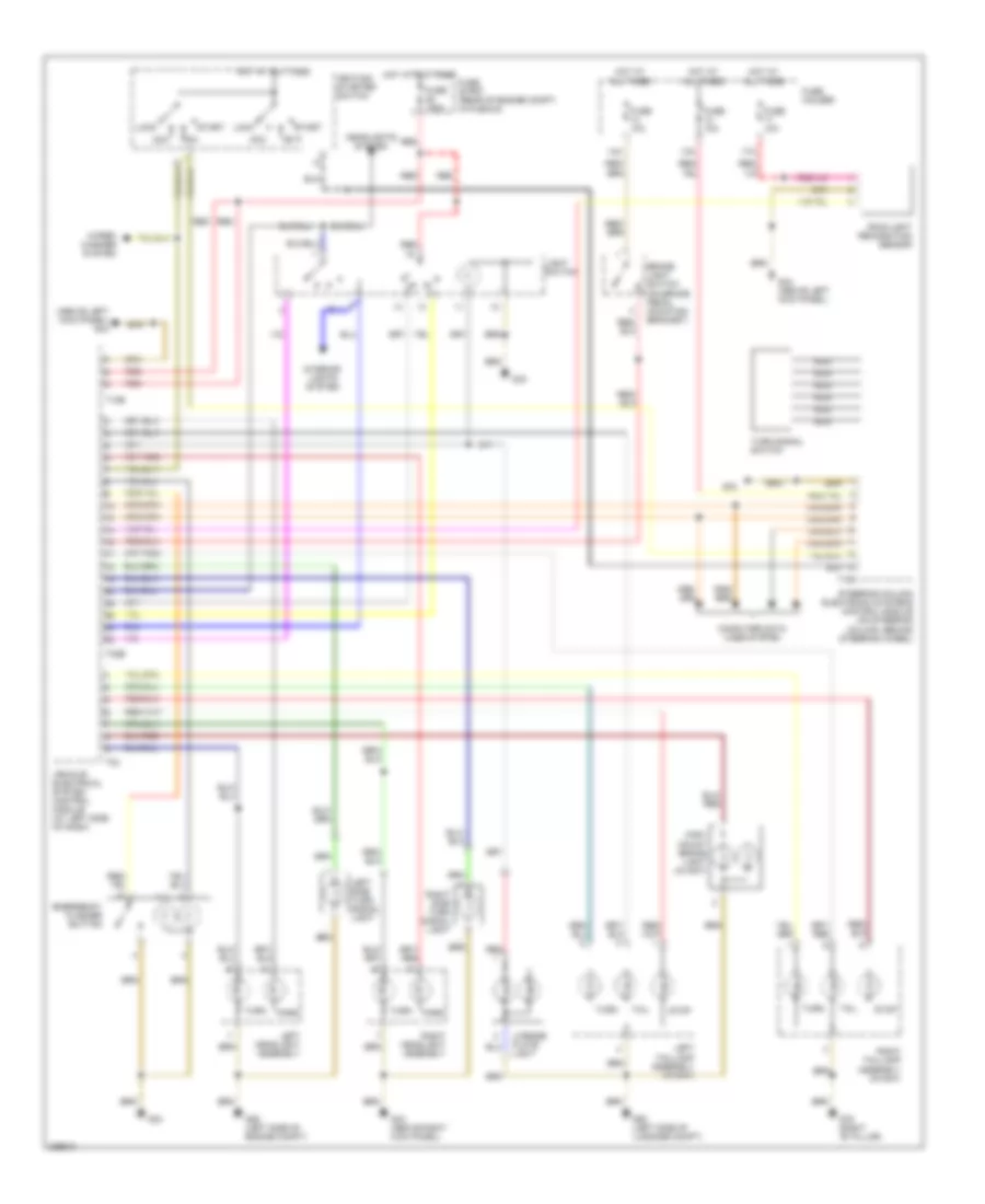 Exterior Lamps Wiring Diagram Except Convertible for Audi RS 4 2008