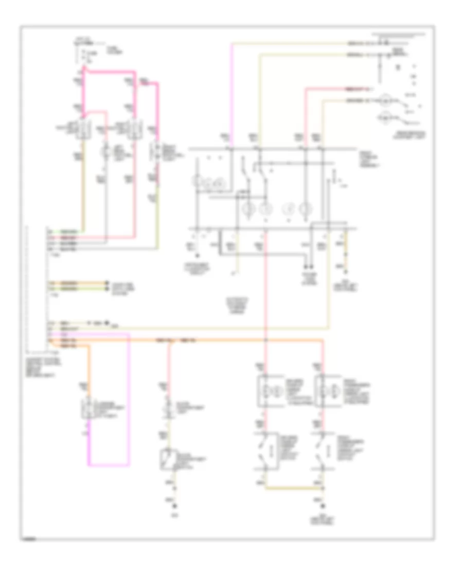 Courtesy Lamps Wiring Diagram, Except Convertible (1 of 2) for Audi RS 4 2008