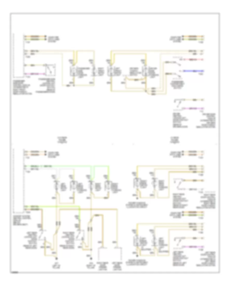 Courtesy Lamps Wiring Diagram, Except Convertible (2 of 2) for Audi RS 4 2008