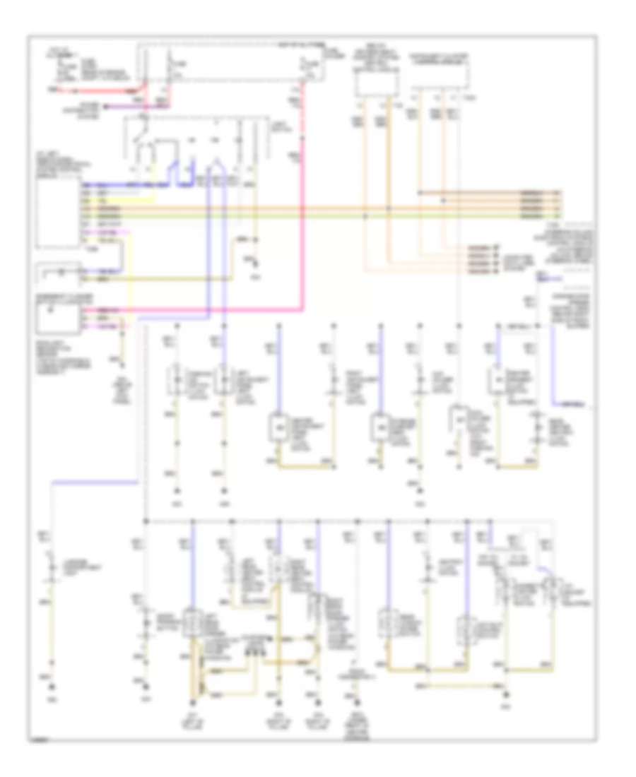 Instrument Illumination Wiring Diagram, Except Convertible (1 of 2) for Audi RS 4 2008
