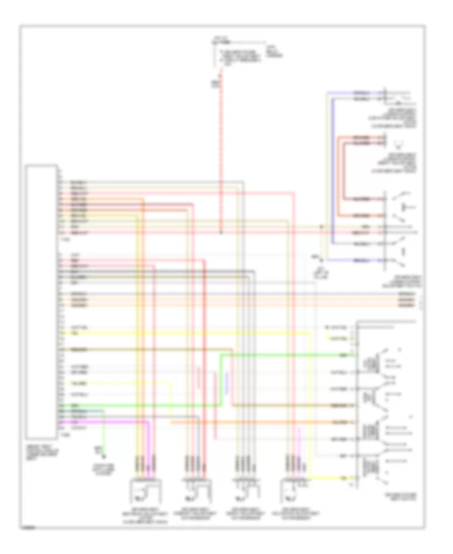Memory Systems Wiring Diagram Except Convertible 1 of 2 for Audi RS 4 2008