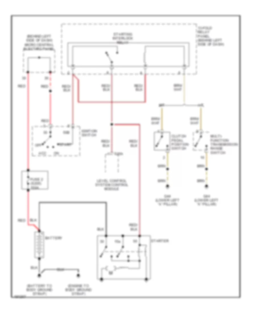 Starting Wiring Diagram for Audi A6 Quattro 2004