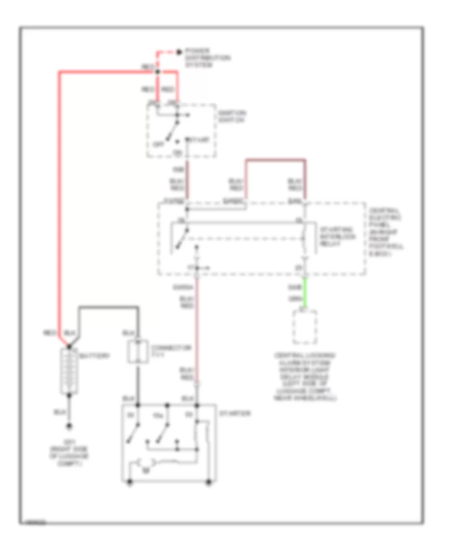 Starting Wiring Diagram for Audi A8 1998