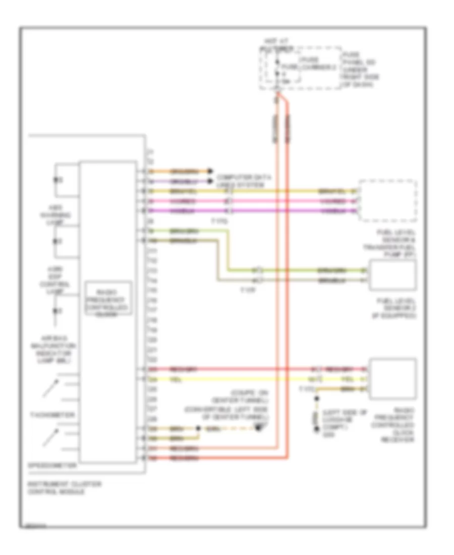 Instrument Cluster Wiring Diagram for Audi A5 2.0T Quattro 2011