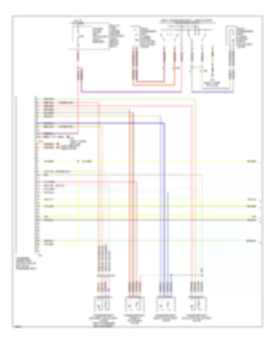 Passengers Memory Seat Wiring Diagram (1 of 2) for Audi Q7 Premium 2014