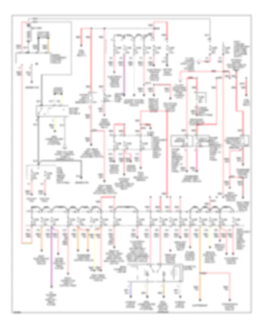 Power Distribution Wiring Diagram 1 of 3 for Audi A8 L Quattro 2004