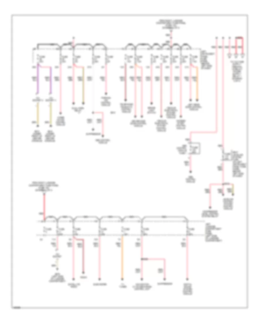 Power Distribution Wiring Diagram (2 of 3) for Audi A8 L Quattro 2004
