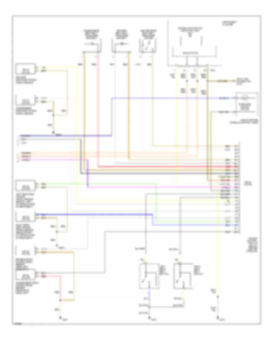 Supplemental Restraints Wiring Diagram 3 of 3 for Audi A8 L Quattro 2004