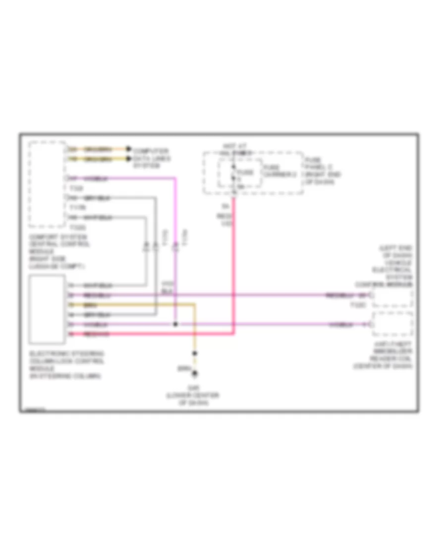 Steering Column Wiring Diagram for Audi A7 Premium 2013