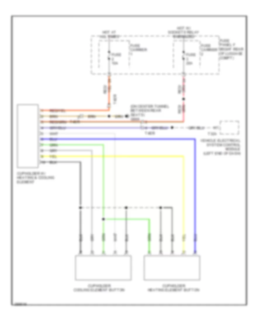 Heated And Cooled Cup Holder Wiring Diagram for Audi A7 Premium 2013